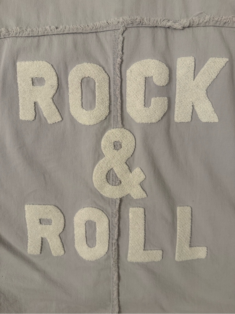 Elan Devan Rock & Roll Oversized Utility Shacket Gray Distressed Cotton Medium - Picture 12 of 16